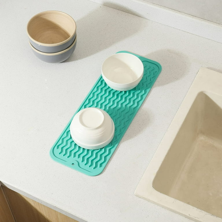 ZLR Silicone Dish Drying Mat for Kitchen Counter Extra Small - Multi Usage  Eco Friendly Drying Matt Kitchen Counter - Easy to Clean Heat Resistant