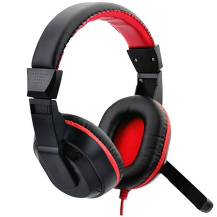 GOOHOCHY Headphones with Mic Adjustable Gaming Headset 18.00X18.00X7.50CM Red