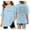 #02Light Blue, variant on Drmagiyhm Short Sleeve T Shirts for Girl Size 10-12 Cute Crewneck Shirts Floral Print T-Shirt Casual Fashion Girls Beach Short Sleeve Tops_Black 12-14 Years