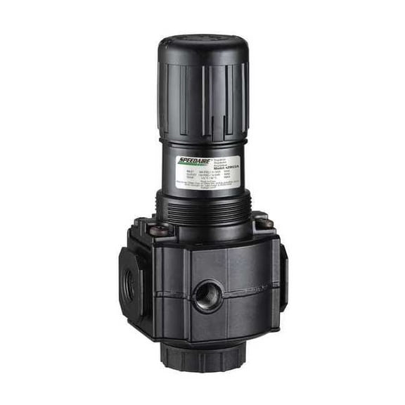 Speedaire Compressed Air Regulator, Aluminum, 1/2 in NPT, 220 cfm, 300 psi Max Op Pressure, 4ZM22