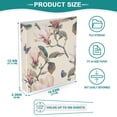 thumbnail image 6 of ALAZA Vintage Magnolia and Butterflies Hardcover 3 Ring Binder 1.5" Round Rings Interior Pockets Binders Organizer 2 Pack, 6 of 9