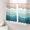 teal, variant on Sheer Curtains 84 Inches Long 2 Panels Set for Living Room, Pink Ombre Stripe Semi Sheer Curtains for Windows, Abstract Summer Beach Coastal Voile Window Treatments Rod Pocket Curtain