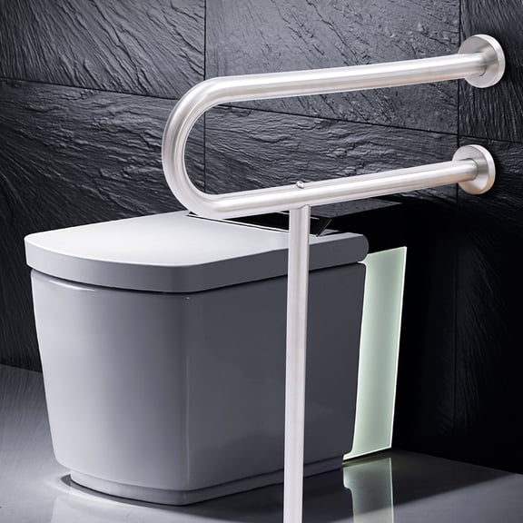 ChicHomey Toilet Safety Rail- U-Shaped Support,Handicap Rails Grab Bars 29.5in Ergonomic Height | for Elderly/Pregnant/Wheelchair Users