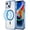 Transparent +blue, variant on Magnetic for iPhone 13/iPhone 14/ 6.1" Case, Compatible with Magsafe Military Shockproof Protective Bumper Cute Transparent Slim Anti-Yellowing Phone Case for iPhone 13/iPhone 14 Cover,