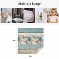 thumbnail image 5 of Teal Blue Brown Beach Coastal Cloth Napkins, Nautical Shell Starfish Coral Summer Washable and Reusable Dinner Napkins Set of 8, Table Napkin for Kitchen Party Birthday Wedding Hotel 20"x20", 5 of 9