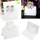 thumbnail image 2 of 50Pieces Heart Shape Table Setting Number Cards Wedding Table Name Cards For Table Setting Wedding Christmas Banquets White, 2 of 5
