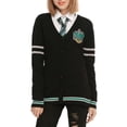 thumbnail image 1 of Harry Potter Hogwarts Slytherin Crest Womens Sweater Cardigan, 1 of 1