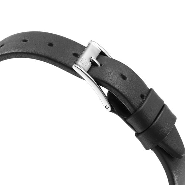 Titan Edge Quartz Analog Grey Dial Grey Leather Strap Watch For Women
