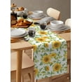 thumbnail image 6 of Sunflower Table Runner 72 Inches, Watercolor Summer Botanical Pastoral Bed Runner Dresser Scarves Tabletop for Indoor Outdoor Parties/Ceremony/Banquet, 14" x 72", 6 of 8