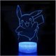 thumbnail image 3 of Luz Nocturna 3D de Anime nuevo, Led de Pokemon para niños, figuras de Pikachu de Anime, lámpara de mesita de noche bonita para decoración de dormitorio de niños, regalo de cumpleaños, 3 of 4