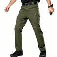 thumbnail image 2 of Men 6 Pocket Work Pants UPF50+ Regular Stretch Fit All Terrain Light Cargo Pants S-XXL（1 piece）, 2 of 10