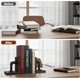 thumbnail image 3 of Bookends metal madera diseño tubería industrial para estantes libros pesados decoración oficina, 3 of 8