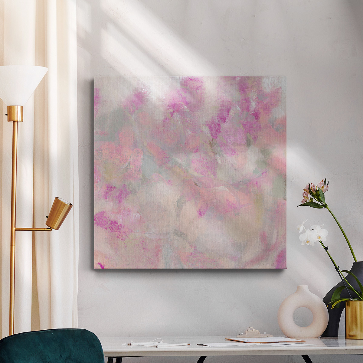 Wexford Home Blooming Shrub I-Premium Gallery Wrapped Canvas, 32" x 32" - Ready to Hang