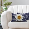 thumbnail image 3 of Summer Daisy Floral Lumbar Pillow Covers 12X20 Inch Set of 2 White Petal Flower Bloom Decorative Pillow Cases Navy Blue Seasonal Cushion Case Farmhouse Home Decor for Sofa Couch Porch Outdoor, 3 of 6