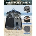 thumbnail image 3 of KingCamp 2 Room Shower Tent, Portable Camping Bathroom Tent with 5 Gallon Solar Heated Bag, Outdoor Changing Tent, Oversize Space Camping Privacy Shelter for Outdoor Camping, Hiking, 3 of 9