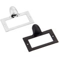 thumbnail image 3 of Handle Label Holder Pull Handle File Name Card Holder for Furniture Cabinet Drawer Box Case Bin 2pcs 58x46mm Black Silver Beautiful Craftsmanship and Easy to use (Color : A), 3 of 6
