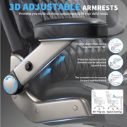 Big and Tall Office Chair 700lbs, High Back Executive Desk Chair with Adjustable 3D Arms&Lumbar Support for Back Pain, Heavy Duty Computer Chair with Strong Mental Base&Dual Rubber Wheels