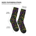 thumbnail image 2 of Crew Socks for Women Men Athletic - Neon Mardi Gras Soft Comfort Breathable Mid-Calf Sole Running Socks Womens Men, 2 of 7