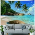 thumbnail image 4 of PRATYUS Tapestry Ocean Beach Tapestry Wall Hanging Tropic Paradise Beach Wall Tapestry Coconut Tree Tapestry Hippie Bohemian Tapestry Palm Tree Tapestry for Home Decor Painting, 4 of 6