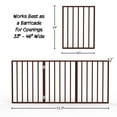 thumbnail image 2 of PETMAKER 3-Panel Indoor Foldable Pet Gate for Stairs or Doorways (Brown), 2 of 7