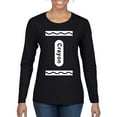 thumbnail image 2 of Wild Bobby White Crayon Costume Women Graphic Long Sleeve Tee, 2 of 6