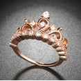 thumbnail image 4 of Crown Ring Rose Gold Plated Copper With Diamond Accent For Elegant Festival Party Jewelry For Daily Wear Gifts, 4 of 4