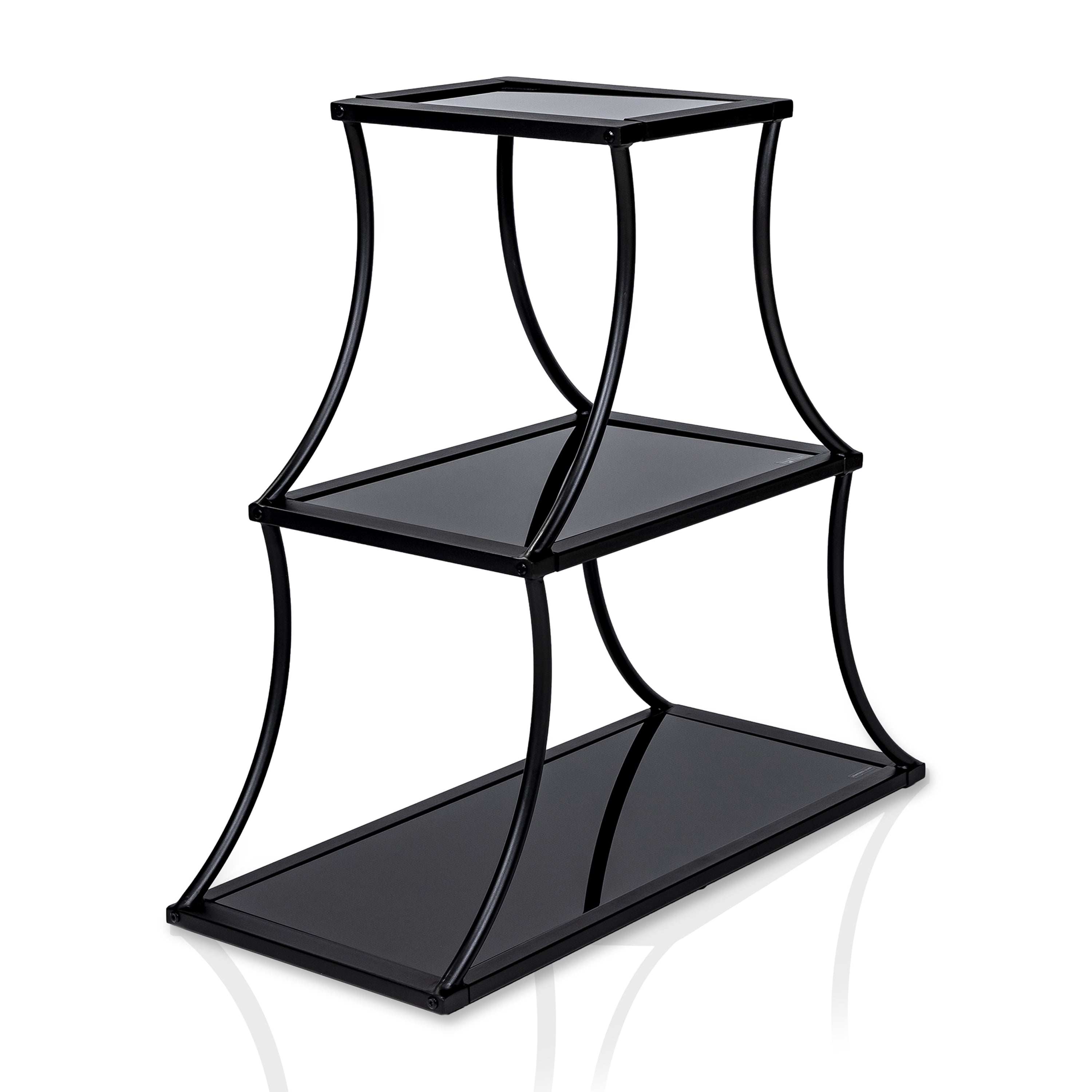 Furniture of America Murcatur Metal 3-Shelf Bookcase, Sand Black
