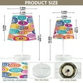 thumbnail image 3 of Circle Graffiti Desk Lamp LED Table Nightstand Lamps with 3 Color Temperatures for Home Bedroom Living Room Decor 6x11, 3 of 8