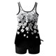 thumbnail image 5 of Traje de baño de dos piezas para mujer, trajes de baño para mujer, traje de baño de dos piezas de moda con estampado y cintura alta para mujer, 5 of 5