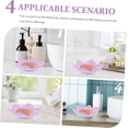 thumbnail image 5 of 4 Pack Silicone Soap Dishes for Shower, Non-Slip Floral Shaped Design Soap Holder, Self-draining Sponge Bar Holder, Flower Shape Saver for Shower, Bathroom, Kitchen, Sinks, Multicolor, 5 of 8