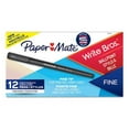 thumbnail image 4 of Write Bros. Ballpoint Pen, Stick, Fine 0.8 Mm, Black Ink, Black Barrel, Dozen | Bundle of 2 Dozen, 4 of 5