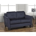 thumbnail image 1 of K-Living Samara Microsuede KD Stationary Loveseat in Midnight Blue, 1 of 5