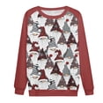 thumbnail image 3 of Noël Femmes Sweat-Shirt Mi-Longue Jacket Vacances Noël Outwear à Manches Longues Fermeture Cardigan Imprimé Mode Pull Col Rond Chaud Pull, 3 of 4