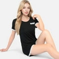 thumbnail image 7 of Lounge Women's Lace Trim Short Sleeve Pajama Set with Pocket Detail - Large, Black, 7 of 7
