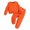 Orange, variant on Kids Solid Sweatshirt Jogger 2 Piece Outfits Set, Lined Long Sleeve Crew Neck Tracksuit for Boys Girls Fall Winter School Daily Casual Wear(Green,1-2 Years)