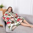 thumbnail image 5 of Oversized Wearable Blanket Hoodie,Cute Hedgehogs and Red Mushrooms Pattern Sherpa Blanket Hoodie with Super Pockets,Super Warm Fuzzy Pullover for Women & Men, 5 of 6