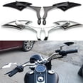 thumbnail image 2 of Soumake 2Pcs 8/10mm Universal Aluminum Alloy Motorcycle Bar End Side Rearview Mirrors, 2 of 8