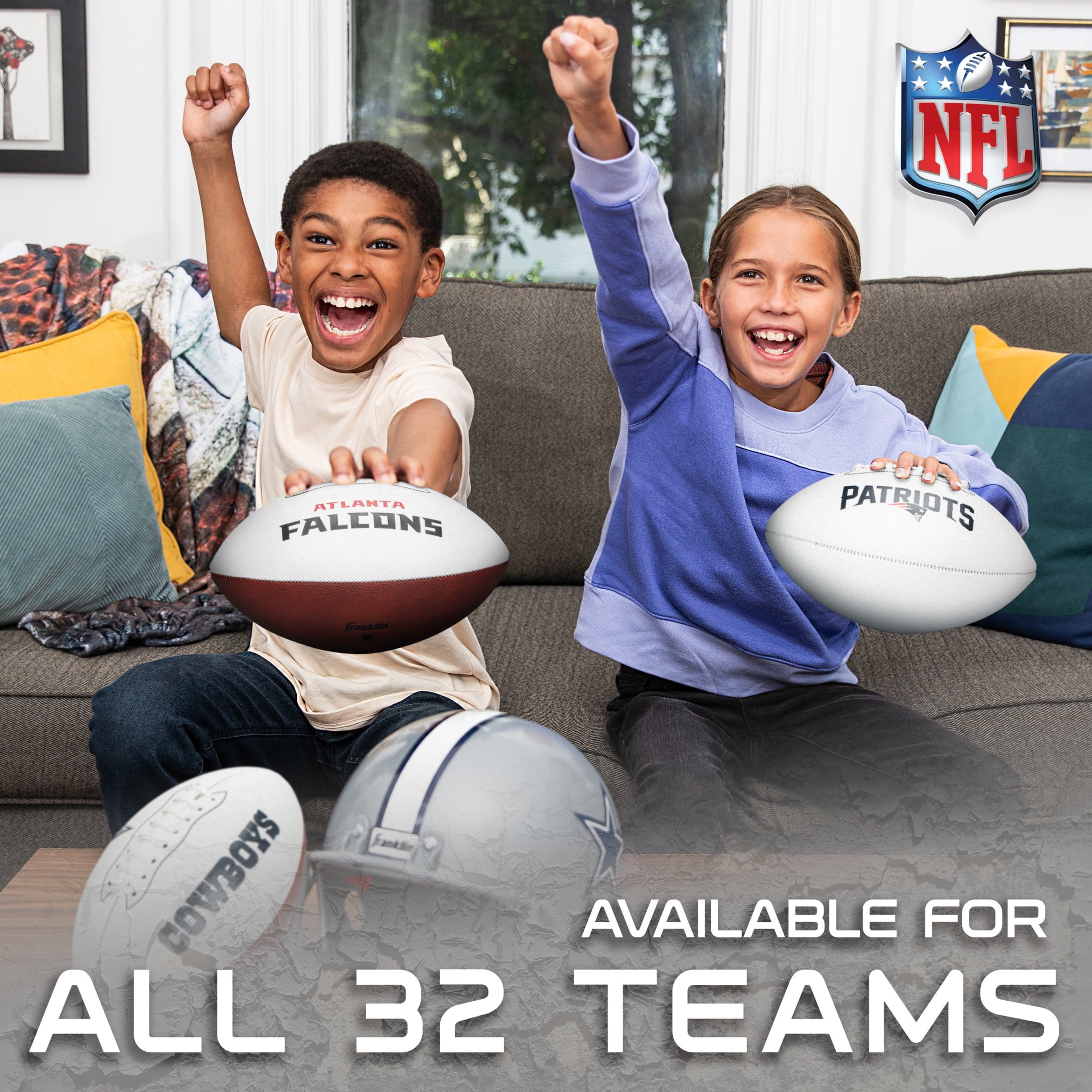 Franklin Sports NFL Pittsburgh Steelers Autograph Football - Official Size White Panel Souvenir Football for Autographs + Signatures - NFL Team Fan Shop Memorabilia Football for Display