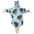 thumbnail image 2 of Wearable Blanket with Sleeves and Pocket Oversized Hooded Sweatshirt 3-14 YR Cartoon Dog Faces and Bones M, 2 of 7