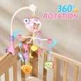 thumbnail image 3 of Crib Mobile with Music and Lights, Baby Mobiles for Cribs, Nursery Musical Mobile for Bassinets Toys Hanging Girls Boys, Pack and Play Space Portable Animal Mobile Hanger Arm Clip On Attachment, 3 of 9
