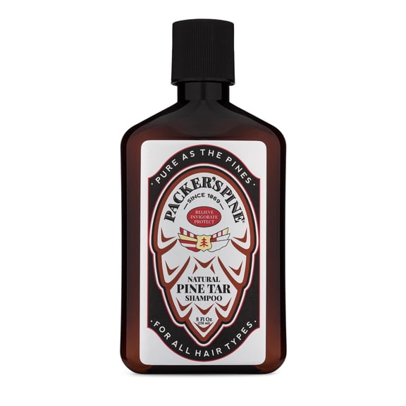 Packer’s Pine Tar Shampoo for Hair & Scalp – 8 oz | Classic Pine Tar Formula | Cleanses & Refreshes | Paraben & Sulfate Free | For All Hair Types