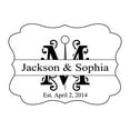 thumbnail image 1 of 100 PCS Personalized Wedding Favor Gift Paper Tags Custom Made Hang Tags, 1 of 1
