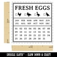 thumbnail image 2 of Fresh Eggs Check the Box Calendar Label Chicken Duck Goose Quail Self-Inking Rubber Stamp Ink Stamper - Red Ink - Small 1 Inch, 2 of 7