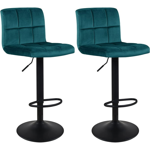 Duhome Modern Bar Stools with Back Set of 2, Swivel Counter Stools