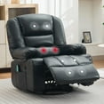 thumbnail image 1 of Electric Massage Recliner Chair, 3-in-1 Heated Vibration 360° Swivel Rocker with Storage Pockets for Living Room & Bedroom, 1 of 8