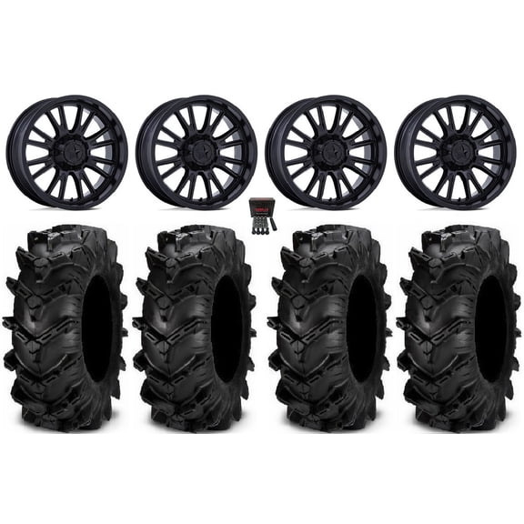 MSA ThunderLips 14" Wheels Black 30" Cryptid Tires Kawasaki Teryx Mule