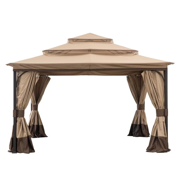 Garden Winds Replacement Canopy Top Cover and Netting Set for Bethlehem Three Tier Gazebo - Riplock 350