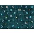 thumbnail image 1 of Ahgly Company Indoor Rectangle Abstract Light Blue Contemporary Area Rugs, 3' x 5', 1 of 4