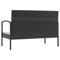thumbnail image 3 of vidaXL 8 Piece Garden Lounge Set with Cushions Poly Rattan Black, 3 of 5