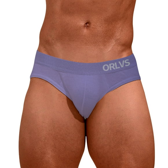 1/3PCS Men's High-cut Briefs New Color Matching Fresh Sexy Comfortable Breathable Modal Soft Crotch Single-layer Underwear OR6205-Purple XL
